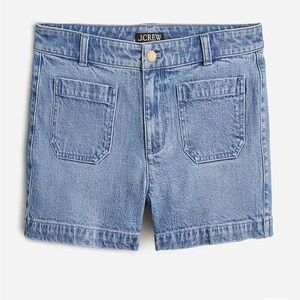 jcrew patch pocket short in denim